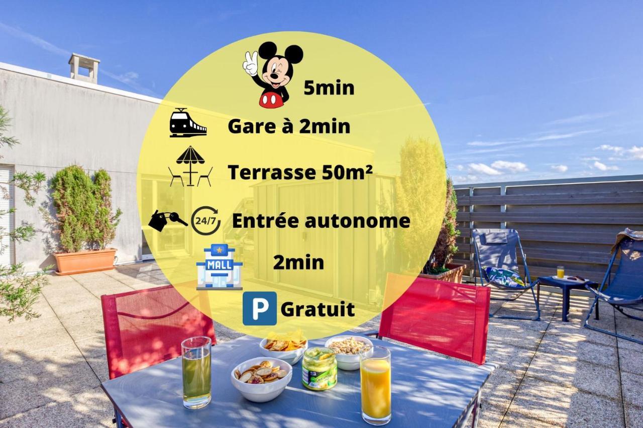 La Terrasse Disney/Gare/Centre A 3Min Parking Free Montévrain Zewnętrze zdjęcie